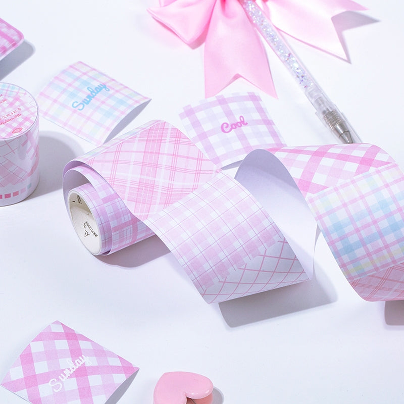 Plaid Style Simple Writable Tape b6