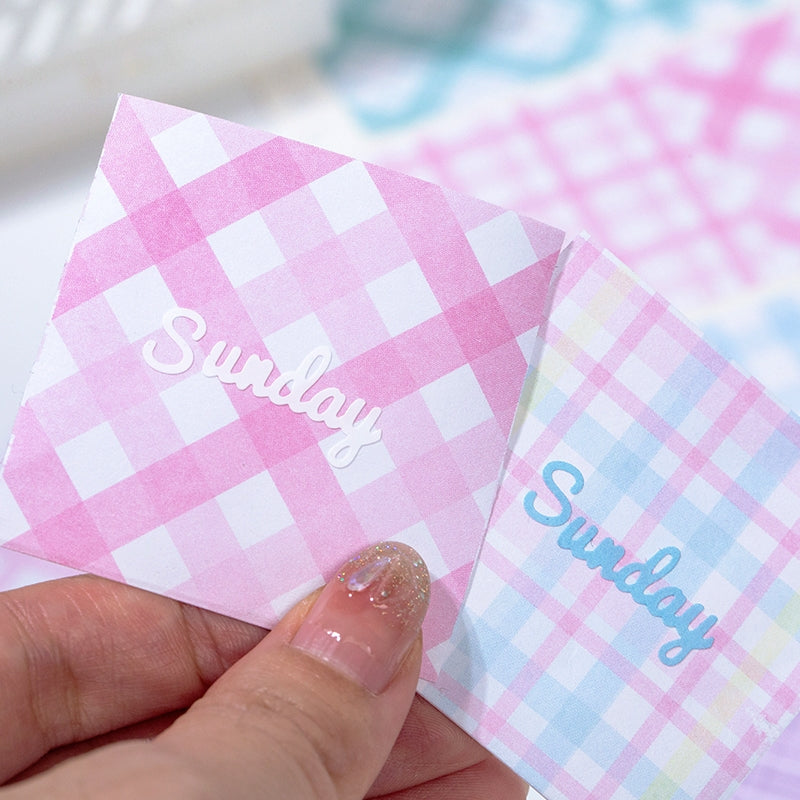 Plaid Style Simple Writable Tape c