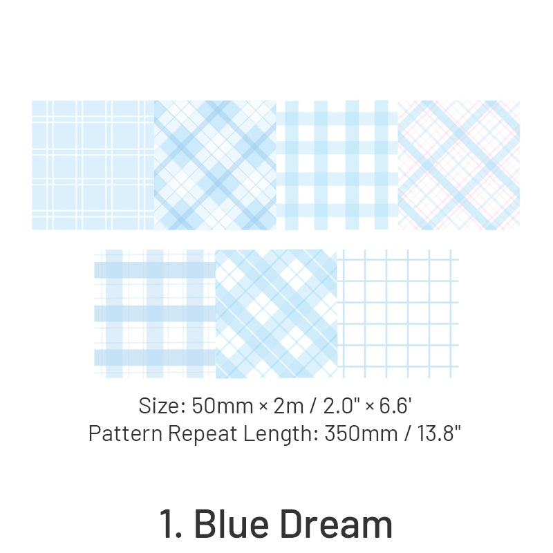 Plaid Style Simple Writable Tape sku-1