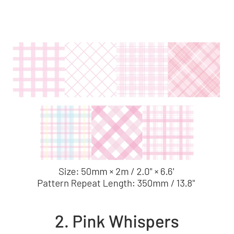 Plaid Style Simple Writable Tape sku-2