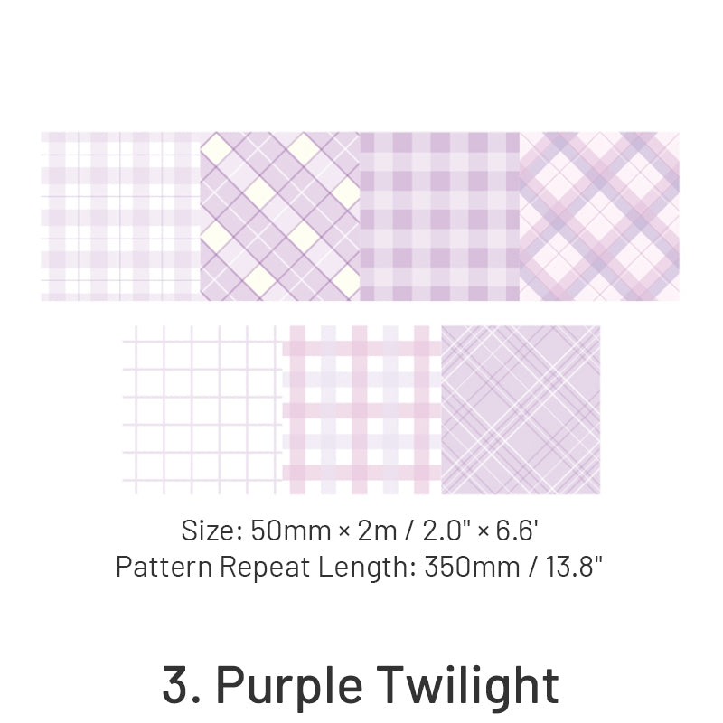 Plaid Style Simple Writable Tape sku-3