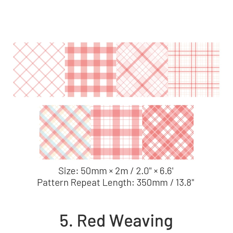 Plaid Style Simple Writable Tape sku-5