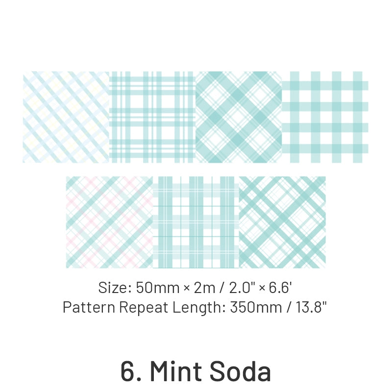Plaid Style Simple Writable Tape sku-6