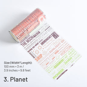 Planet Notes Series Wide Transparent PET Tape sku-3