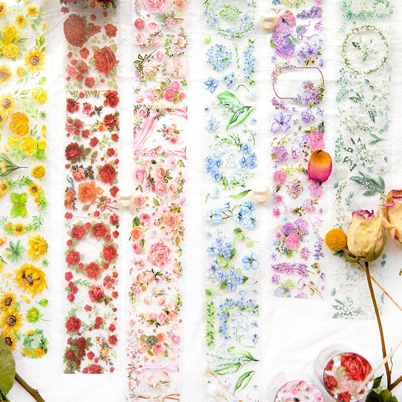 Plant a Rose Series Vintage Floral Decorative Tape a