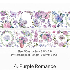 Plant a Rose Series Vintage Floral Decorative Tape sku-4