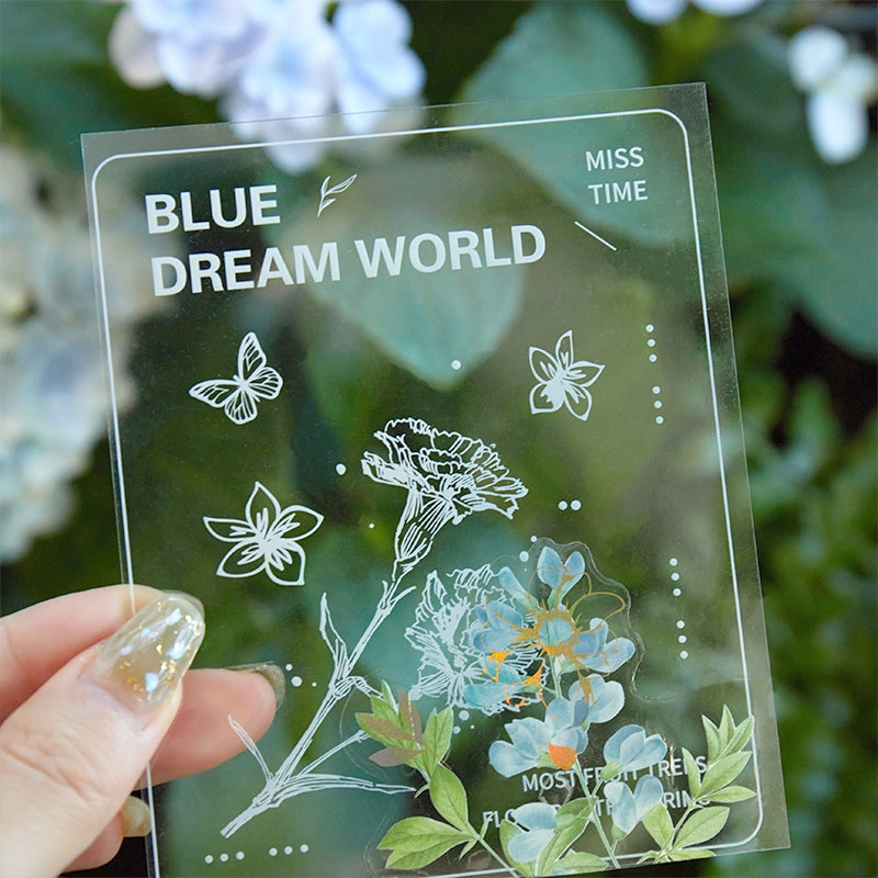Plant and Flower Holographic Hot Stamping PET Stickers - Rose, Sunflower, Tulip, Iris b5