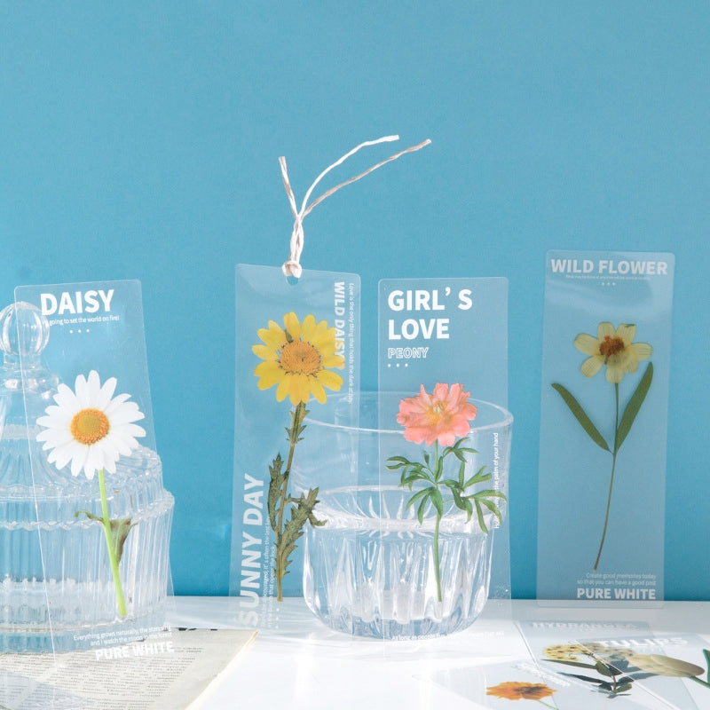 Plant and Flower PET Bookmarks - Sunflower, Daffodil, Rose b1