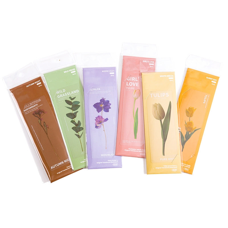Plant and Flower PET Bookmarks - Sunflower, Daffodil, Rose b7