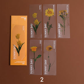 Plant and Flower PET Bookmarks - Sunflower, Daffodil, Rose sku-2