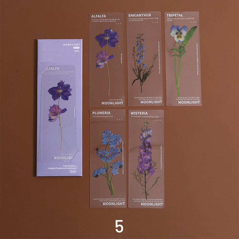 Plant and Flower PET Bookmarks - Sunflower, Daffodil, Rose sku-5