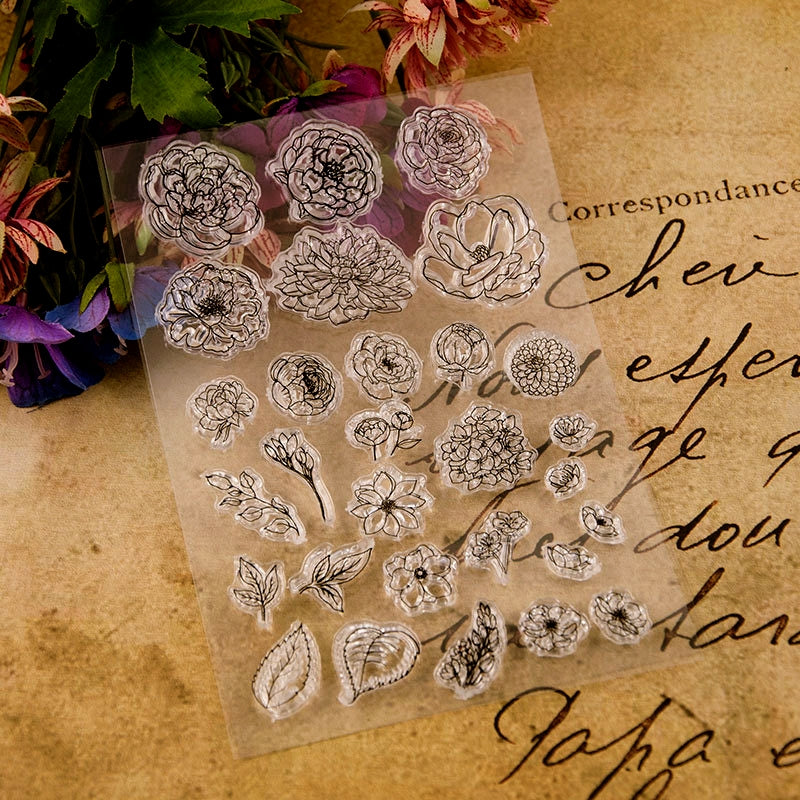 Plant and Flower Clear Silicone Stamps1