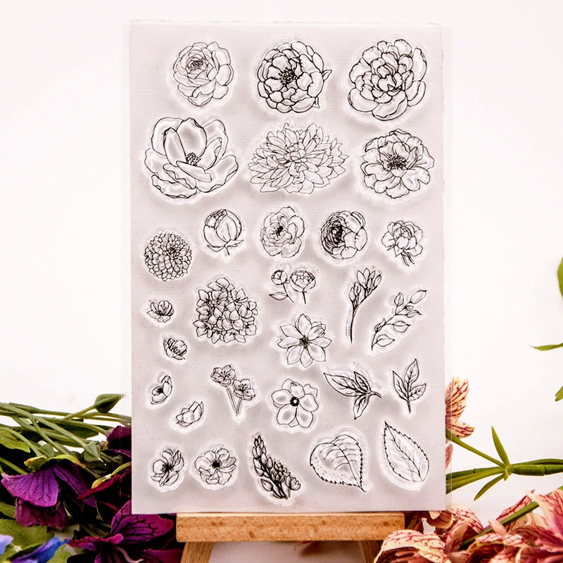 Plant and Flower Clear Silicone Stamps