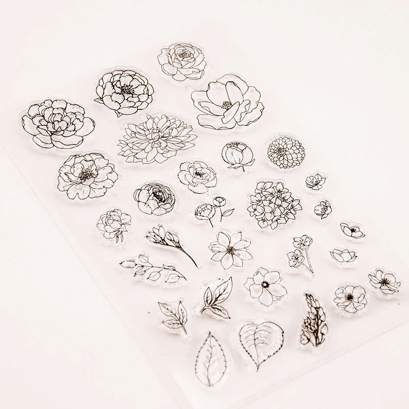 Plant and Flower Clear Silicone Stamps4