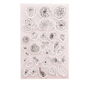 Plant and Flower Clear Silicone Stamps3