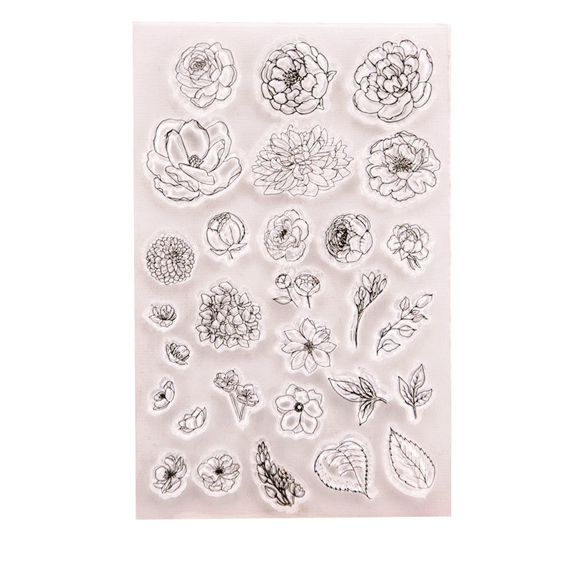 Plant and Flower Clear Silicone Stamps3