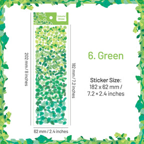 Plant Branch and Leaf  Holographic Vinyl Stickers sku-6