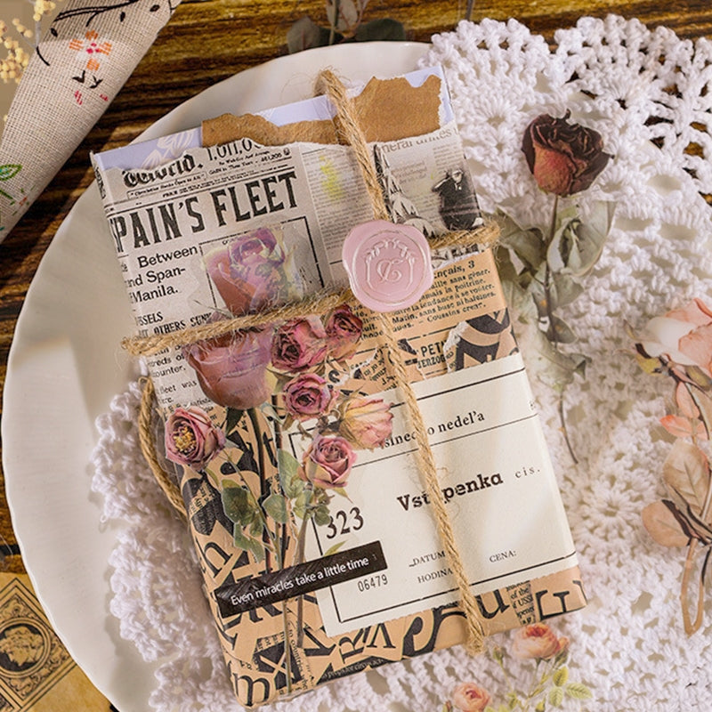 Plant PET Die-cut Stickers - Flower, Fruit, Rose, Tulip, Mushroom, Leaf b6