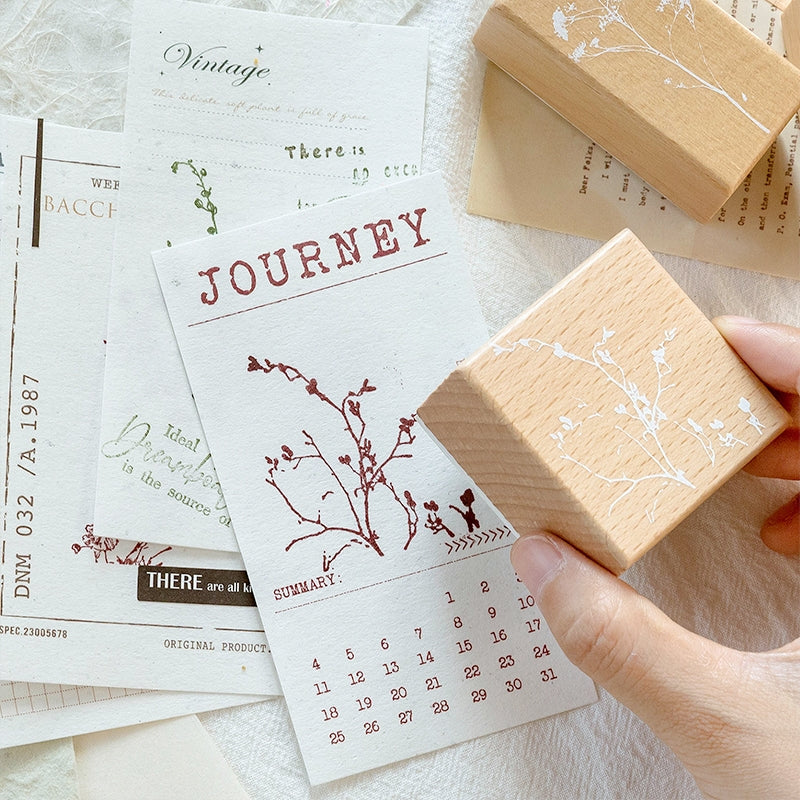 Plant-Themed Wood Rubber Stamps b4