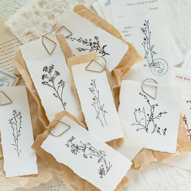 Plant-Themed Wood Rubber Stamps b6