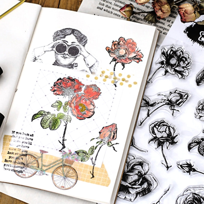 Plant Transparent Silicone Stamp - Leaves, Fern, Vanilla b2