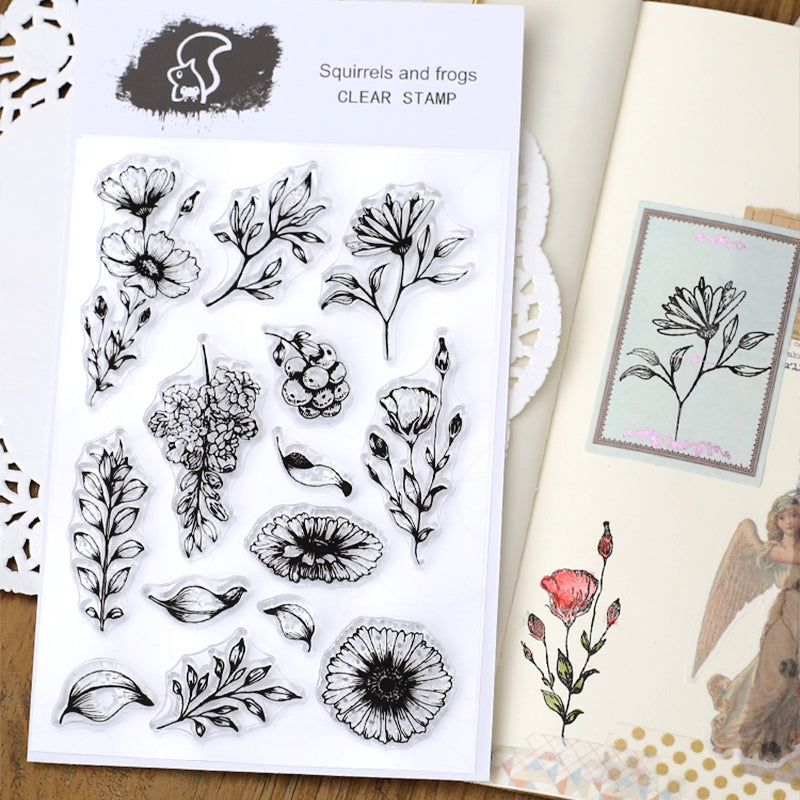 Plant Transparent Silicone Stamp - Leaves, Fern, Vanilla b4