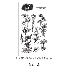 Plant Transparent Silicone Stamp - Leaves, Fern, Vanilla sku-3