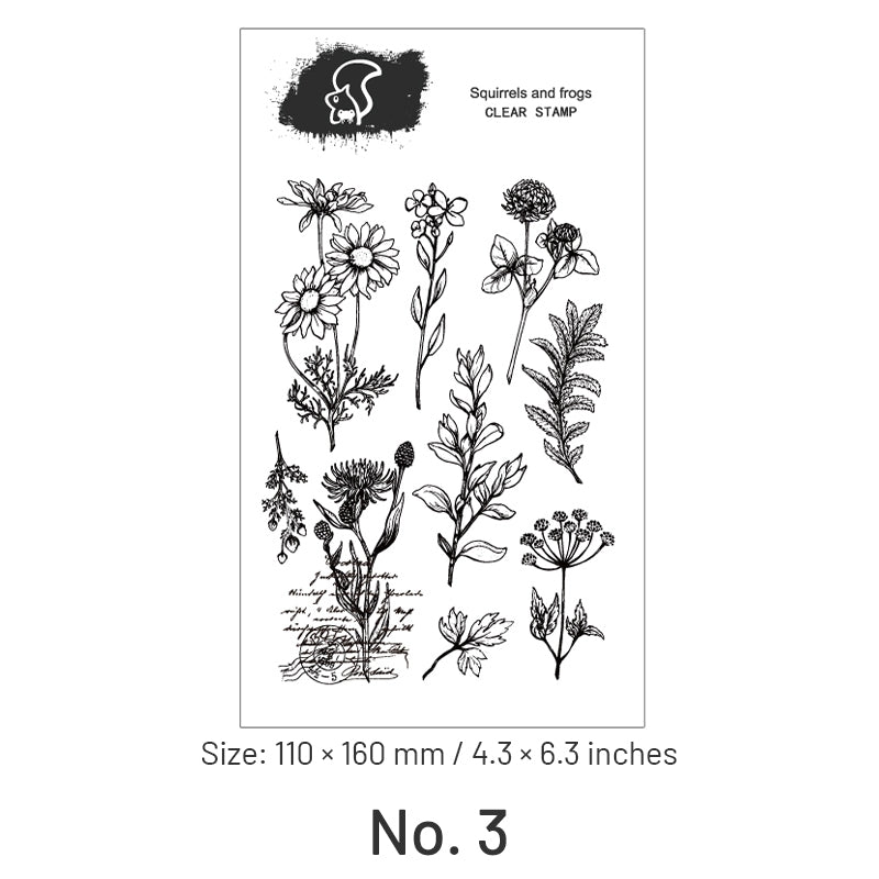 Plant Transparent Silicone Stamp - Leaves, Fern, Vanilla sku-3