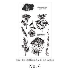 Plant Transparent Silicone Stamp - Leaves, Fern, Vanilla sku-4
