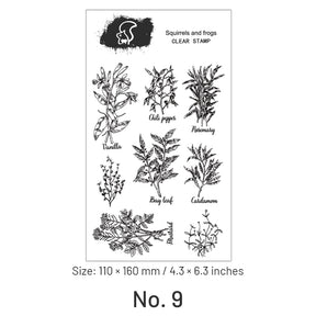 Plant Transparent Silicone Stamp - Leaves, Fern, Vanilla sku-9