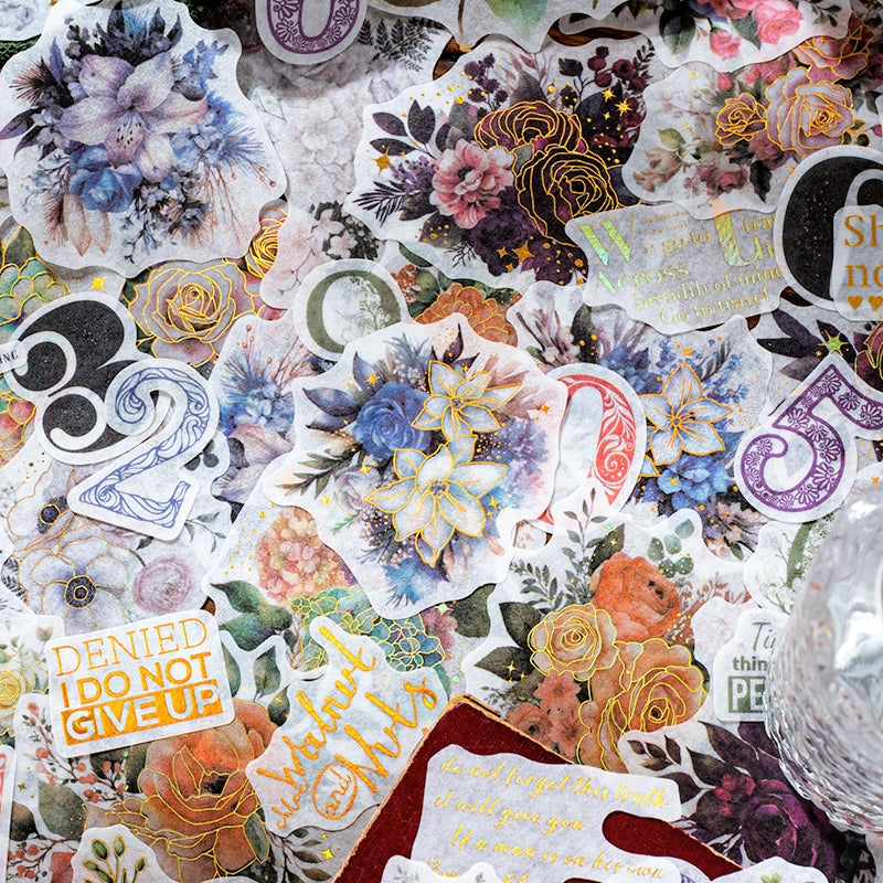 Plant, Number, and Phrase Washi Stickers b5