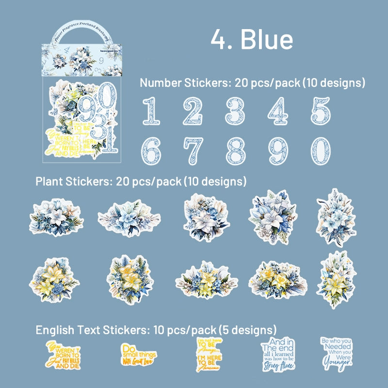 Plant, Number, and Phrase Washi Stickers sku-4