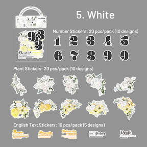 Plant, Number, and Phrase Washi Stickers sku-5