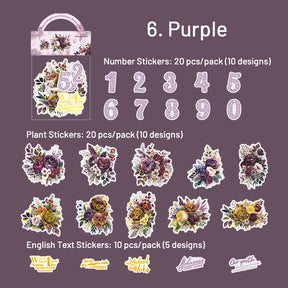 Plant, Number, and Phrase Washi Stickers sku-6