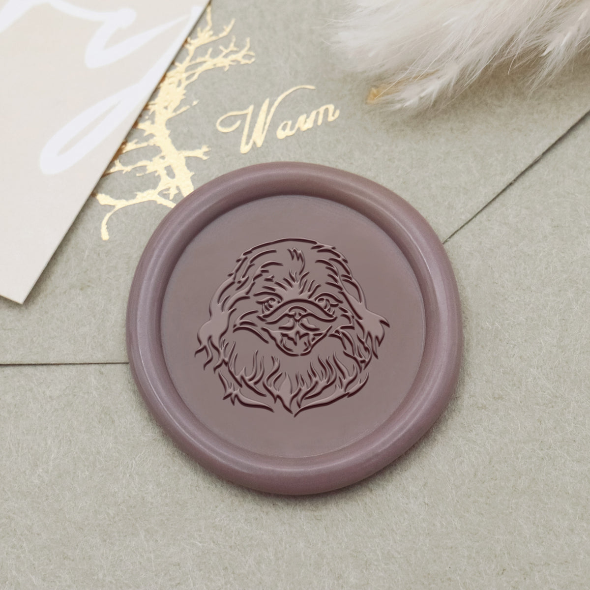 Pomeranian Dog Wax Seal Stamp - Stamprints1