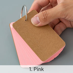 Portable Ring Buckle Colored Blank Loose-Leaf Notebook sku-1