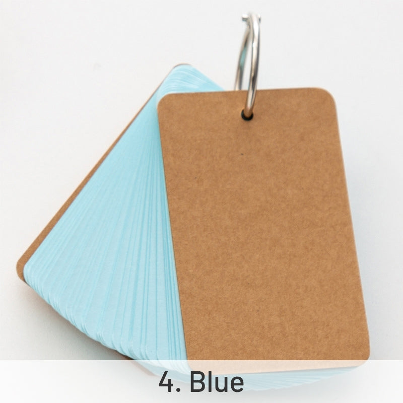 Portable Ring Buckle Colored Blank Loose-Leaf Notebook sku-4