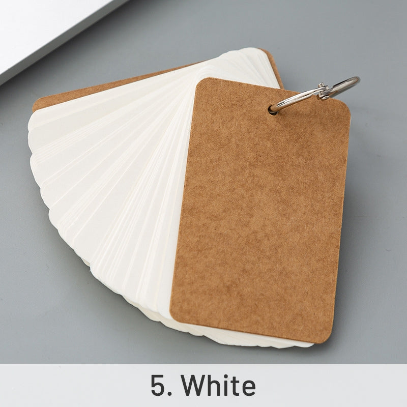 Portable Ring Buckle Colored Blank Loose-Leaf Notebook sku-5