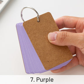 Portable Ring Buckle Colored Blank Loose-Leaf Notebook sku-7