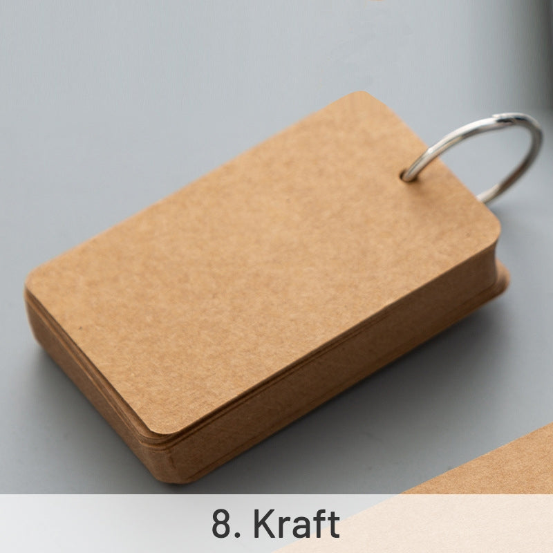 Portable Ring Buckle Colored Blank Loose-Leaf Notebook sku-8