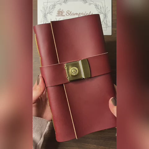Taccuino vintage in pelle Crazy Horse fatto a mano con password - 4,7 × 8,3"