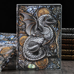 PU Retro 3D Embossed Dinosaur Dragon Notebook11