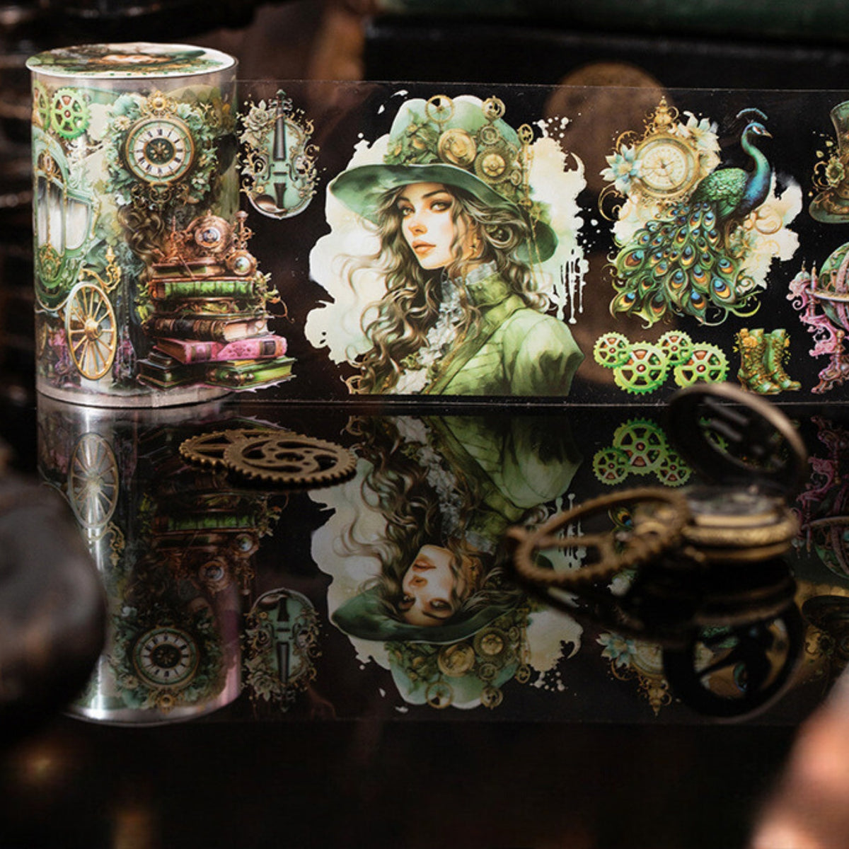Punk City Series Creative Mechanical Punk Style Decorative Landscaping Tape 13