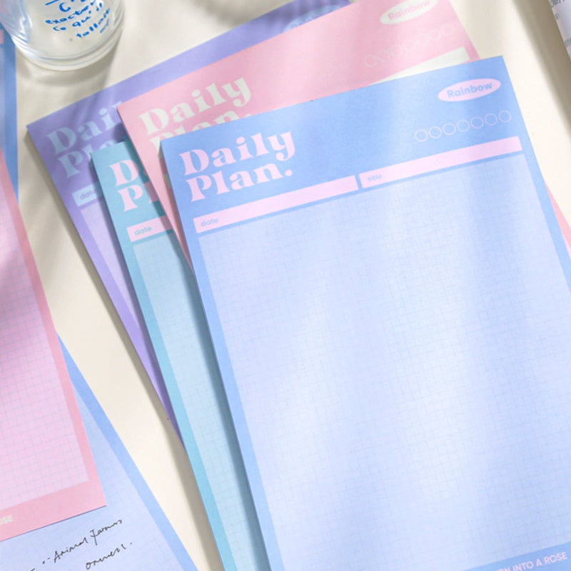 Rainbow Aroma Series Simple Grids Scratch Paper Notepad a