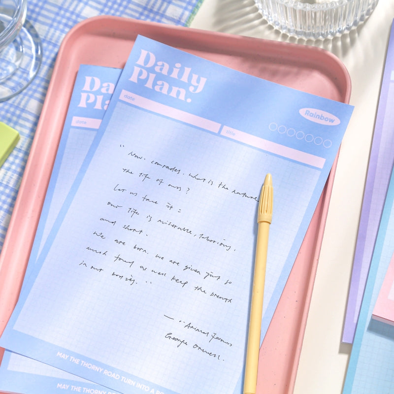 Rainbow Aroma Series Simple Grids Scratch Paper Notepad b3