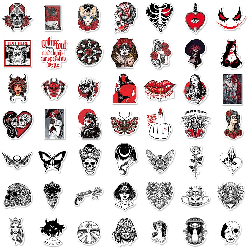 Vampire Anti Valentines Day Sticker Sheet Goth Stickers / Horror