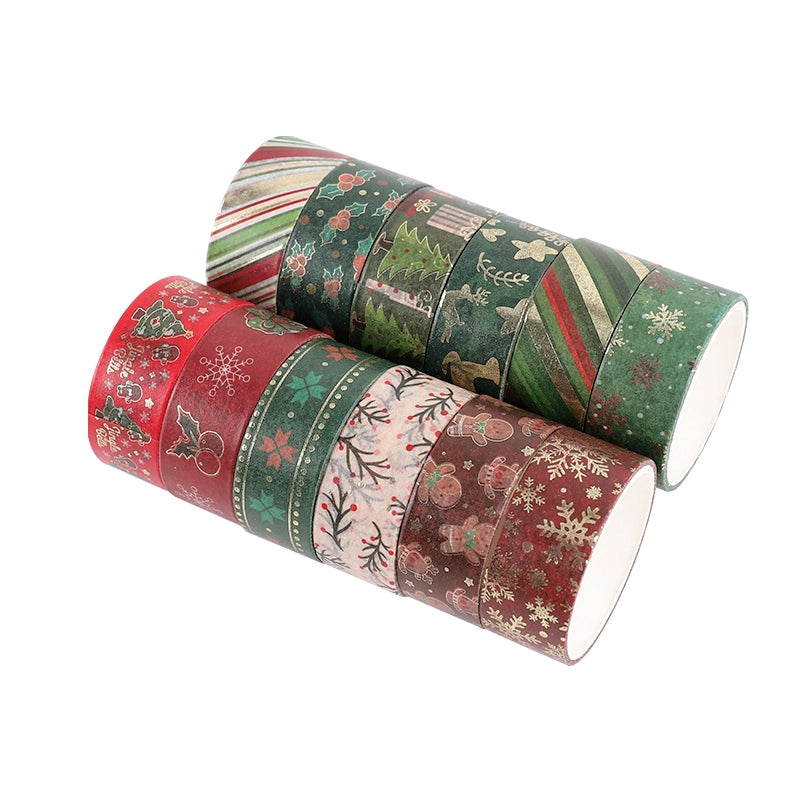 Red and Blue Dual-Color Halloween Foil Washi Tape Set (12 Rolls) b5