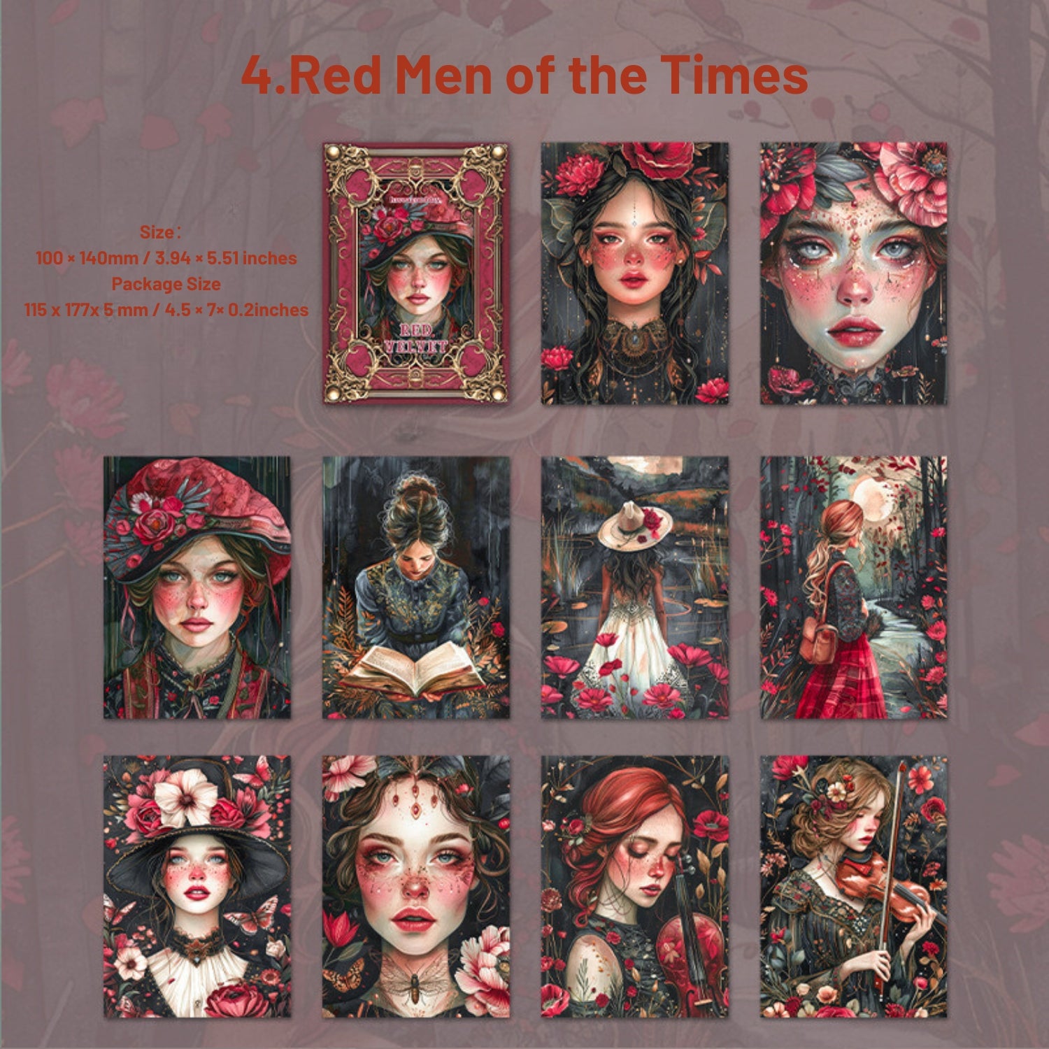 Red Velvet Years Series Retro Background Paper 14