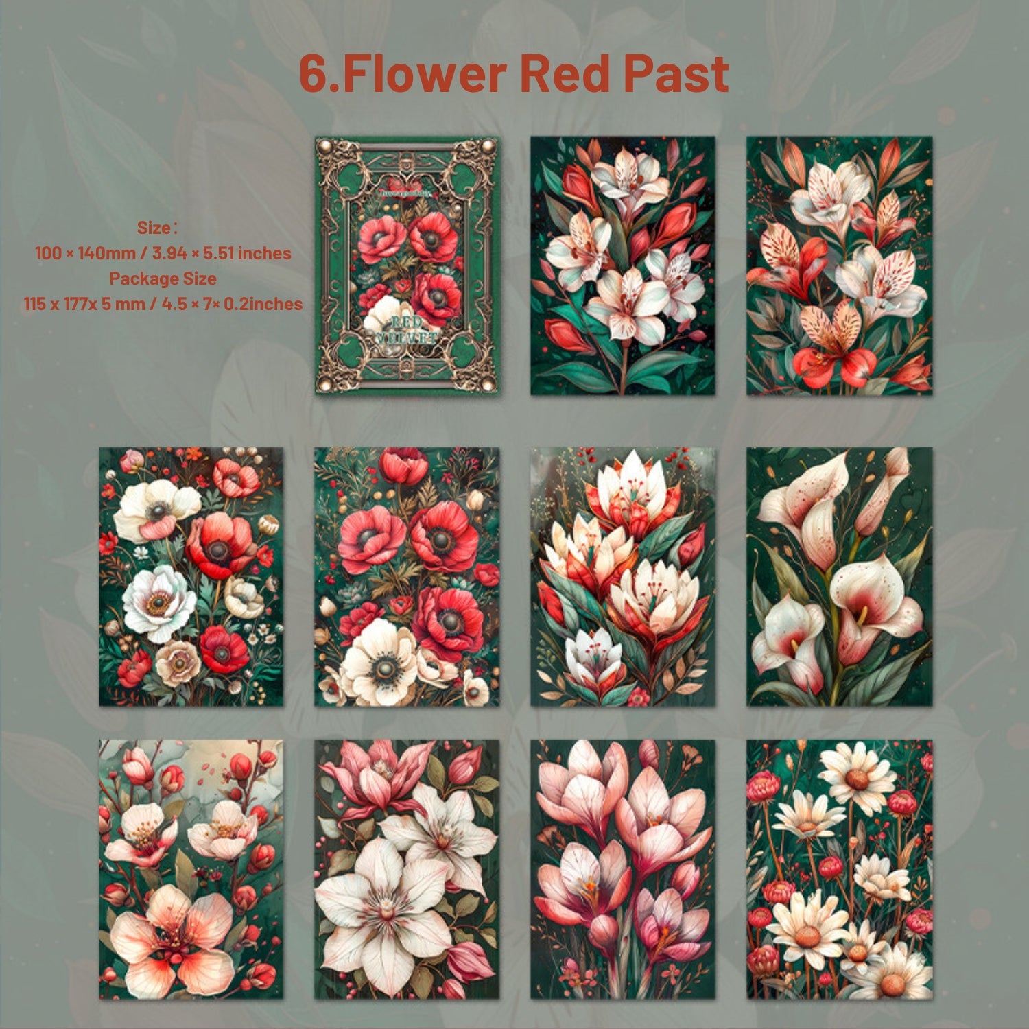 Red Velvet Years Series Retro Background Paper 16