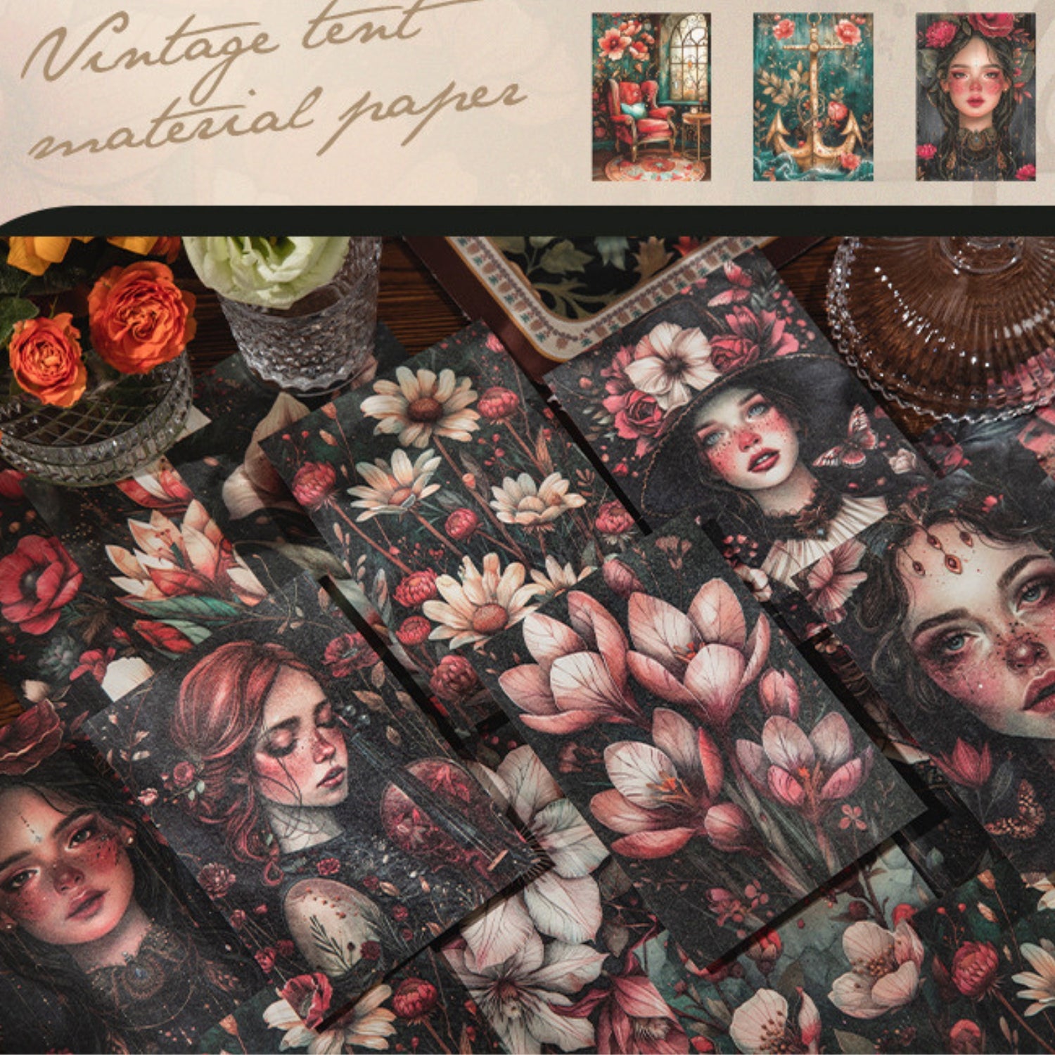 Red Velvet Years Series Retro Background Paper 9